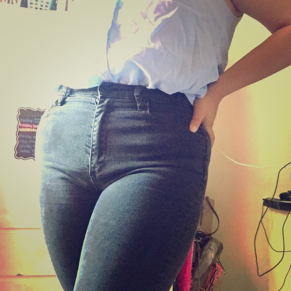 True Skinny Super High Rise Jeans, Black